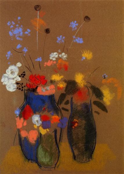Odilon Redon (French, 1840-1916) Flowers in a Vase, c. 1905