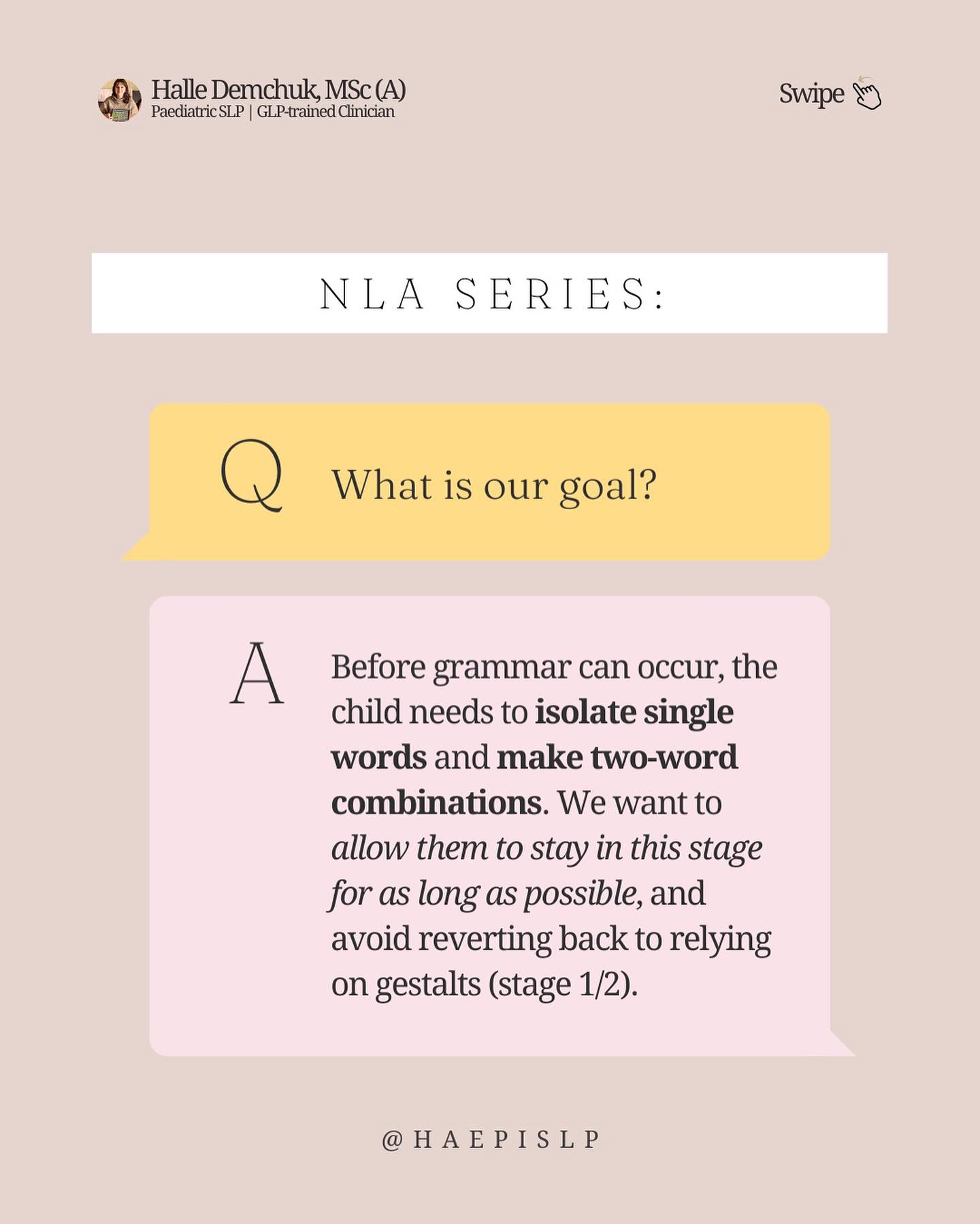 Understanding GLP stages in child speech development