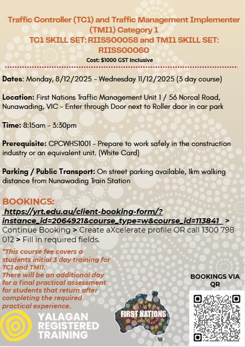 First - Exciting Announcement!!! First Nations Traffic Management (FNTM ...