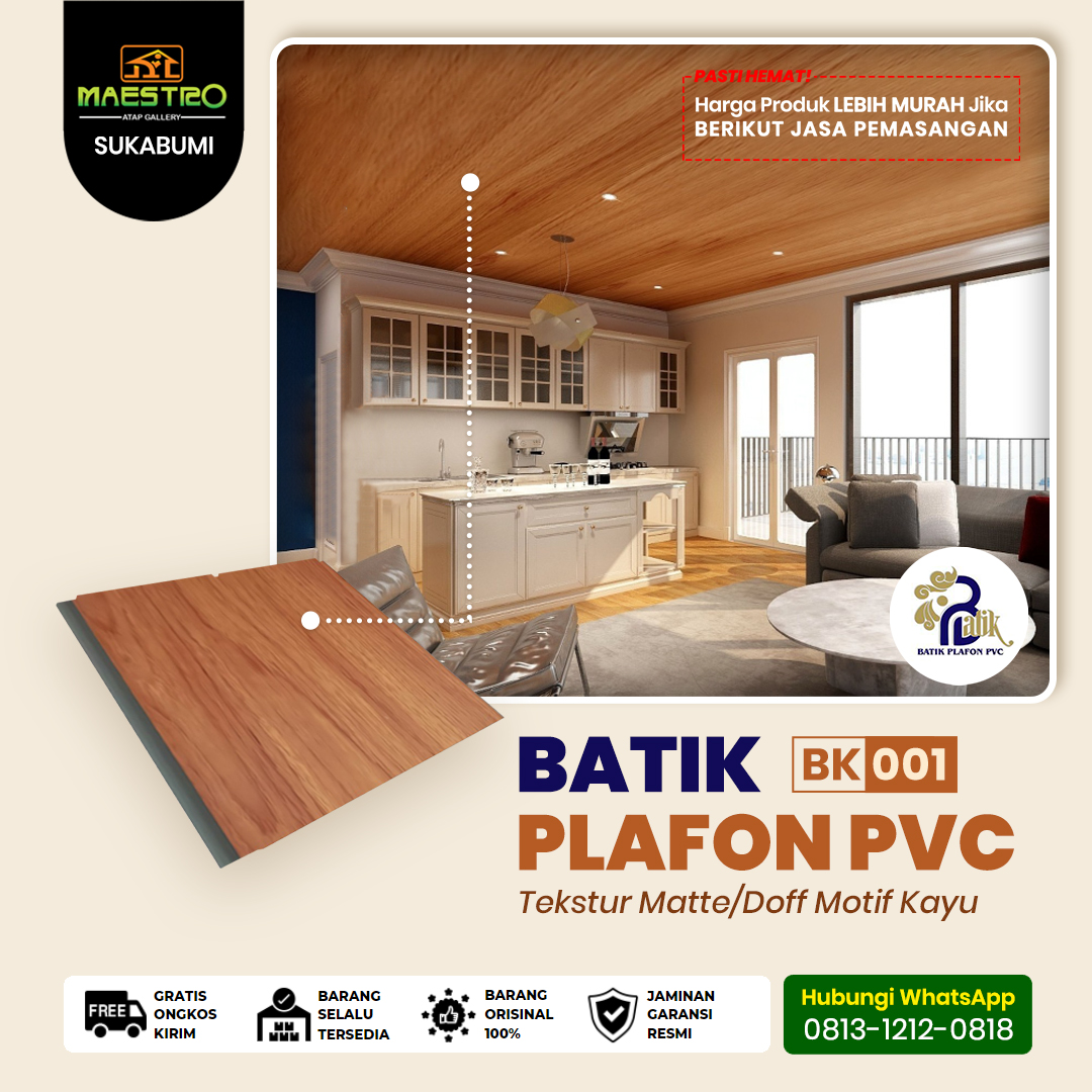 Produk Batik Plafon PVC tersedia... - Maestro Atap Sukabumi