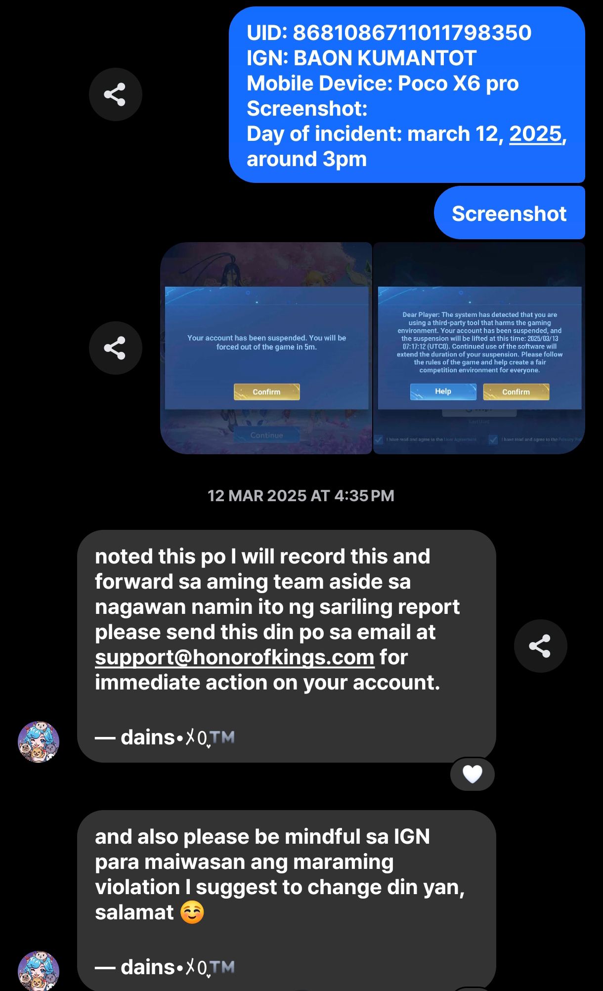 Official Honor of Kings Philippines | Thankyou Daddy HoK Honor of Kings ...
