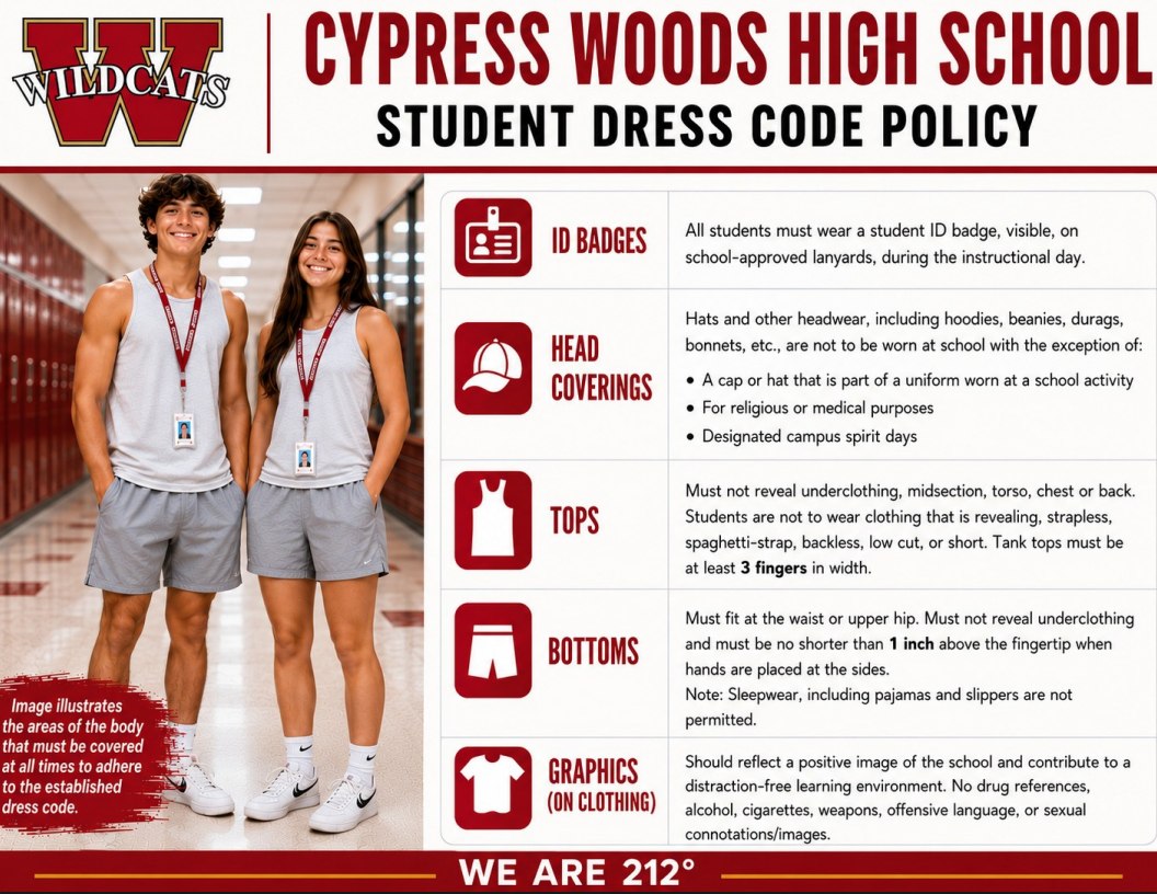 Cypress Woods High School resumes full dress code enforcement