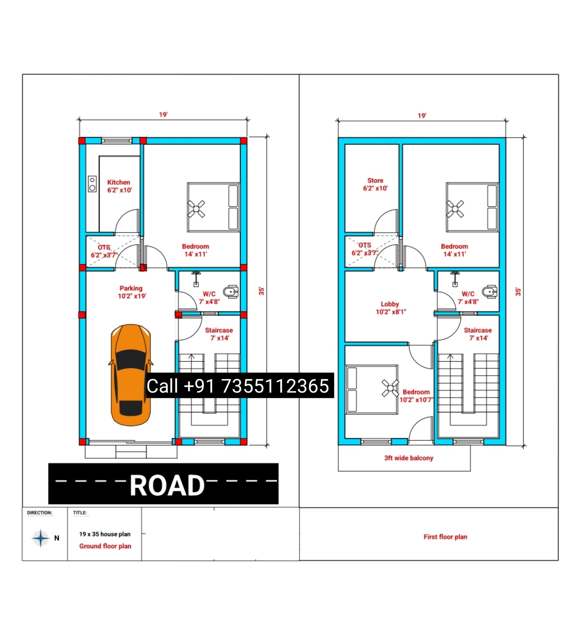 House Naksha Group & Design | 19 By 35 House Plan Design With All ...