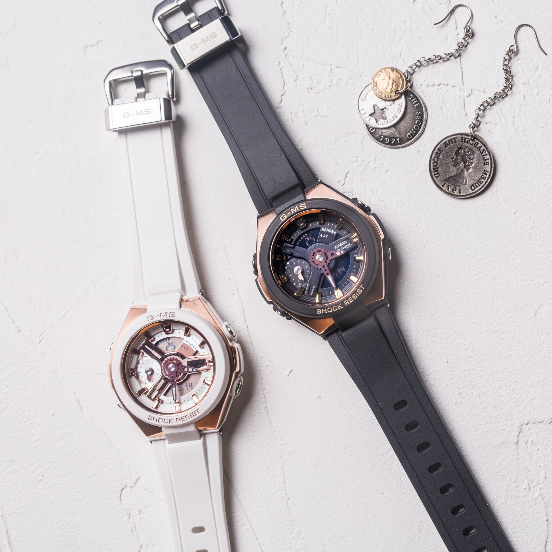G-SHOCK Baby-G ピンクゴールド ホワイト Casio Baby-G - ゴールド 