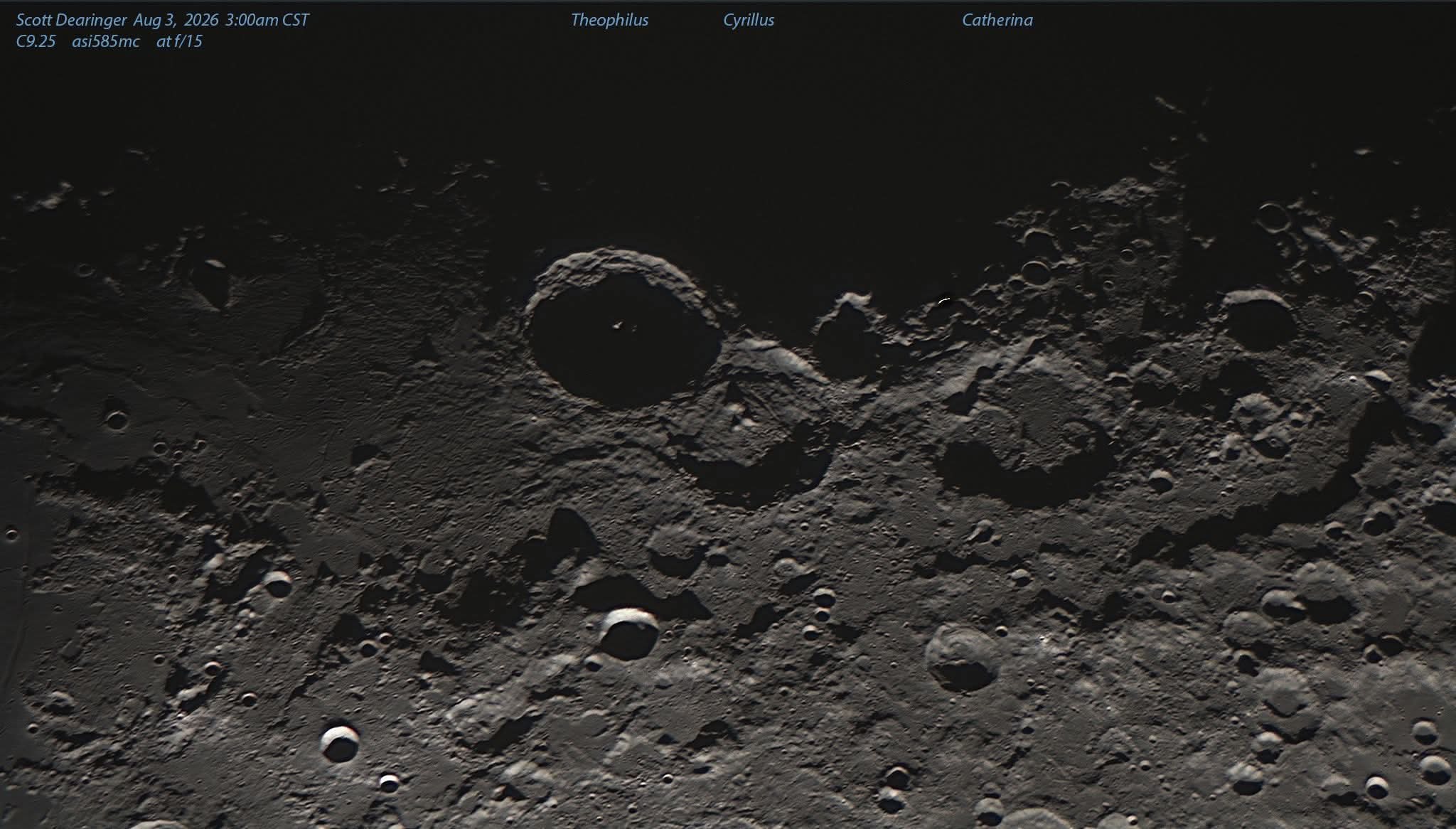 moon High-resolution moon image with Asi585mc camera