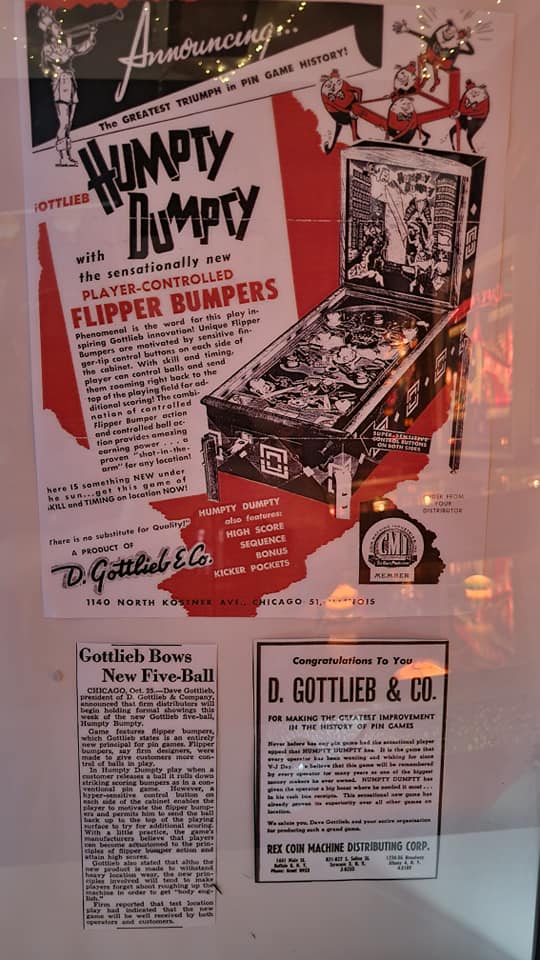 The First Pinball Machine ever to have flippers! Our historic and