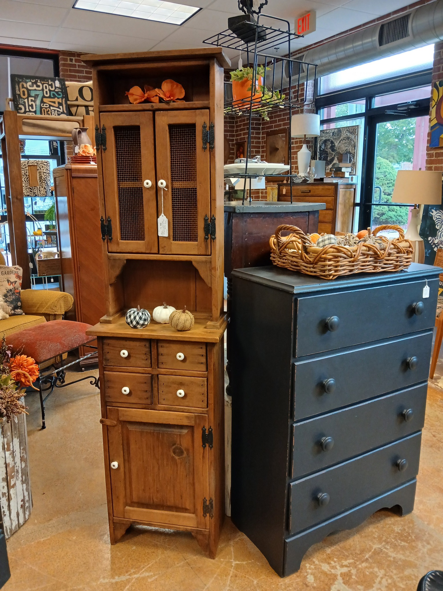 Solid wood storage cabinet at Crossroads Corner Consignment