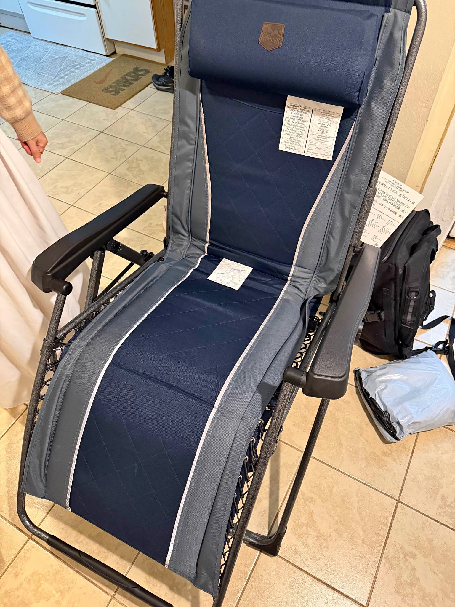 Timber Ridge Zero Gravity Chair Oversized Recliner 350lbs Capacity ...