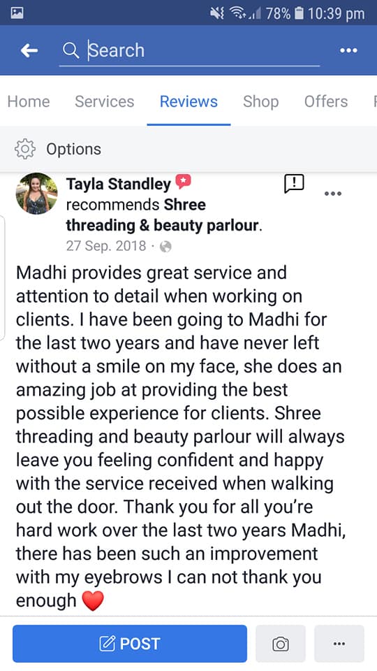 Shree threading & beauty parlour | Adelaide SA