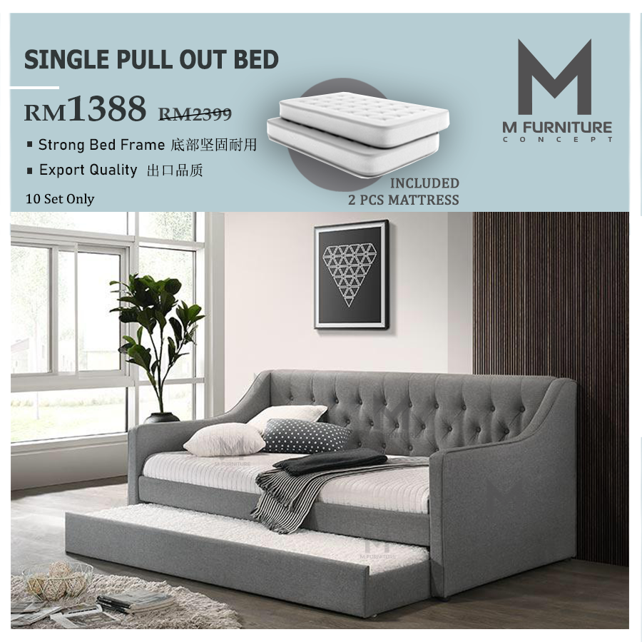 M Furniture Concept Single Metal Bed Frame Ready Stock Homestay Bed Single Bed Lazada