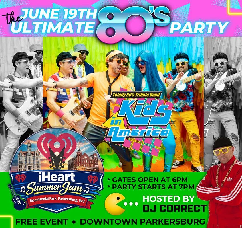 Totally 80's tribute band event in Parkersburg, WV