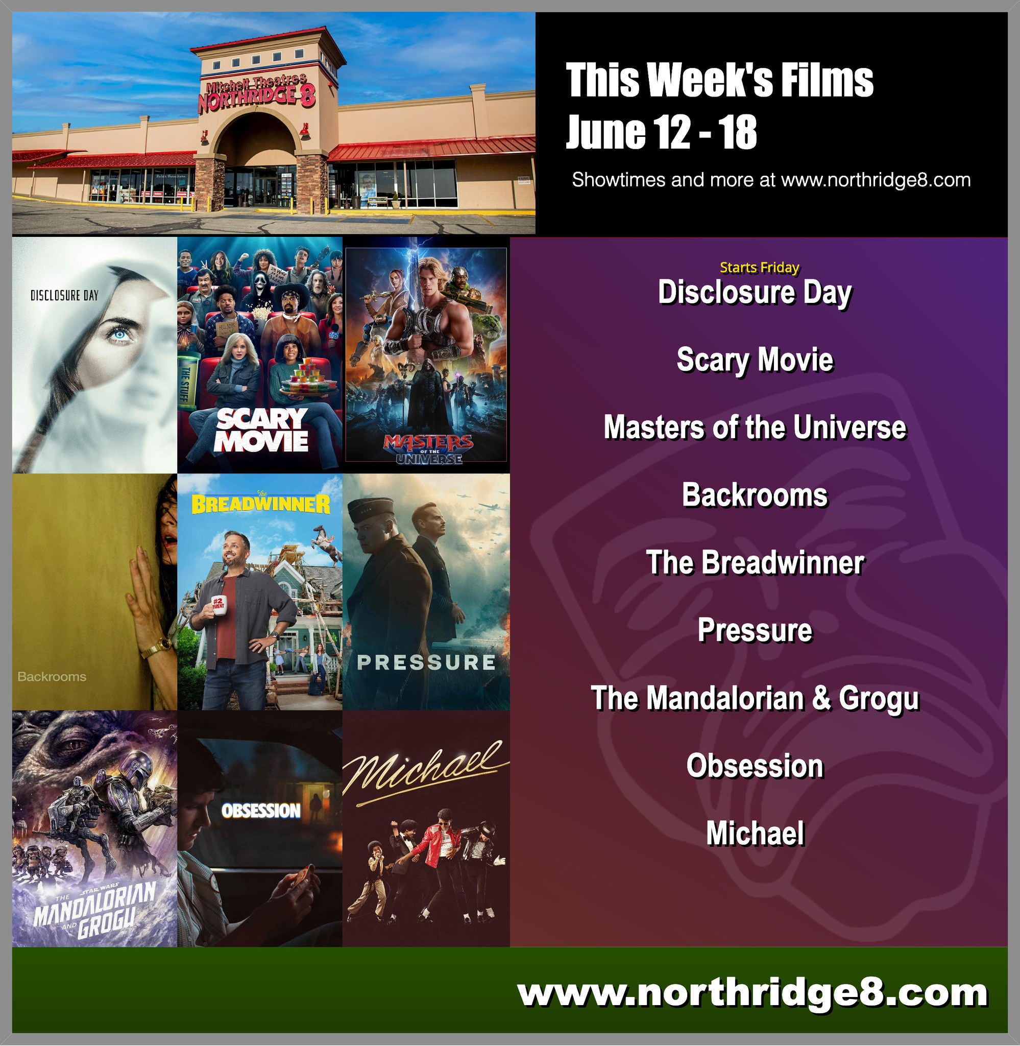 Northridge Cinema 8 showtimes for June 12-18
