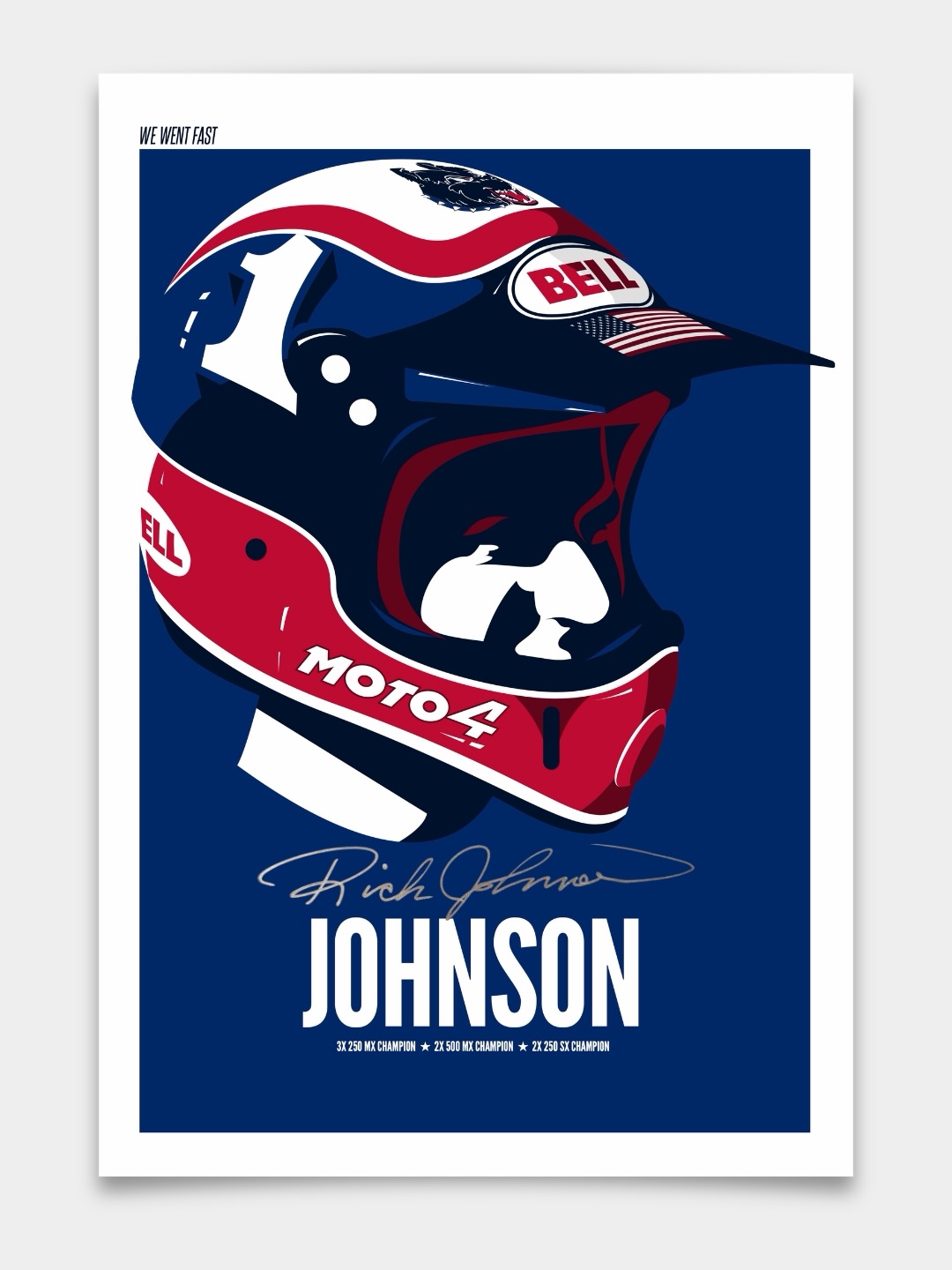 Rick Johnson's 1987 Bell Moto 4 helmet