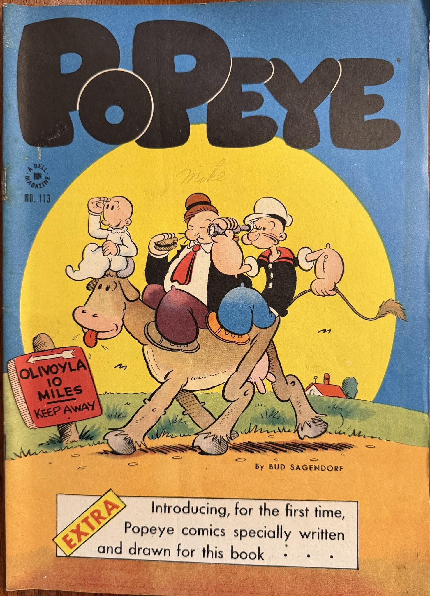 Popeye, by Bud Sagendorf: September 27, 1959.