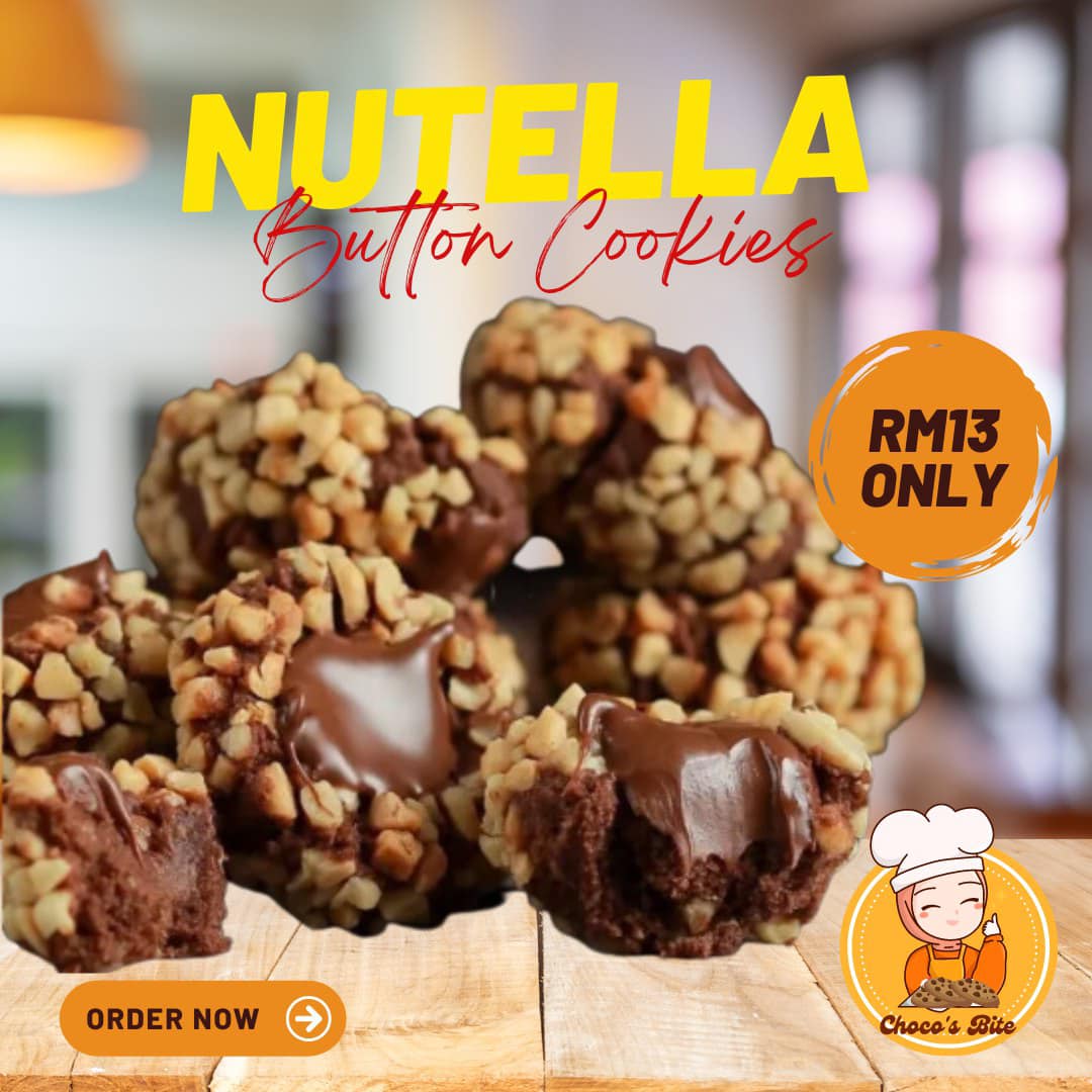 Choco's Bites - Hot Selling Cookies Raya ~ Nutella Button...