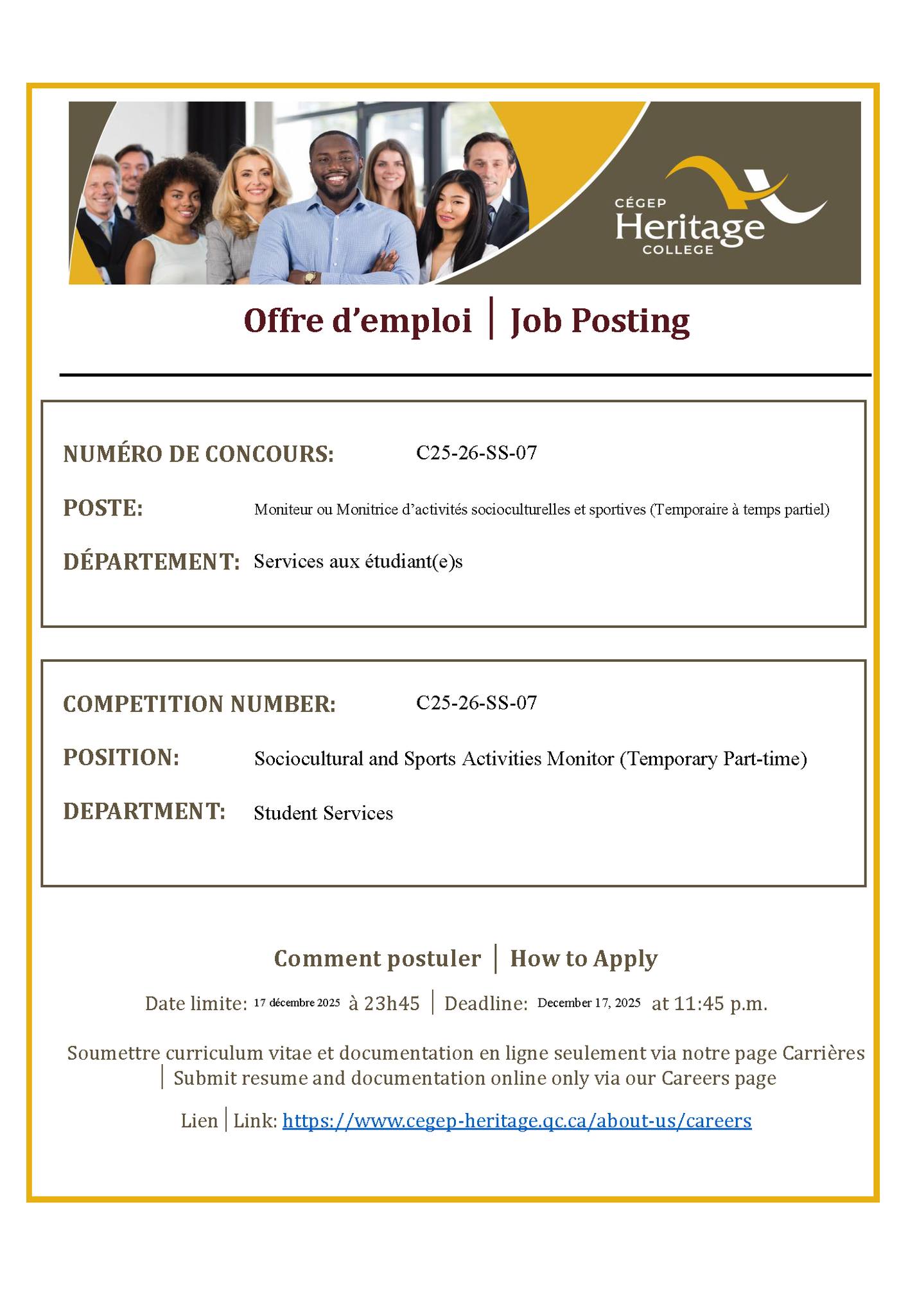 Cégep Heritage College added a... - Cégep Heritage College