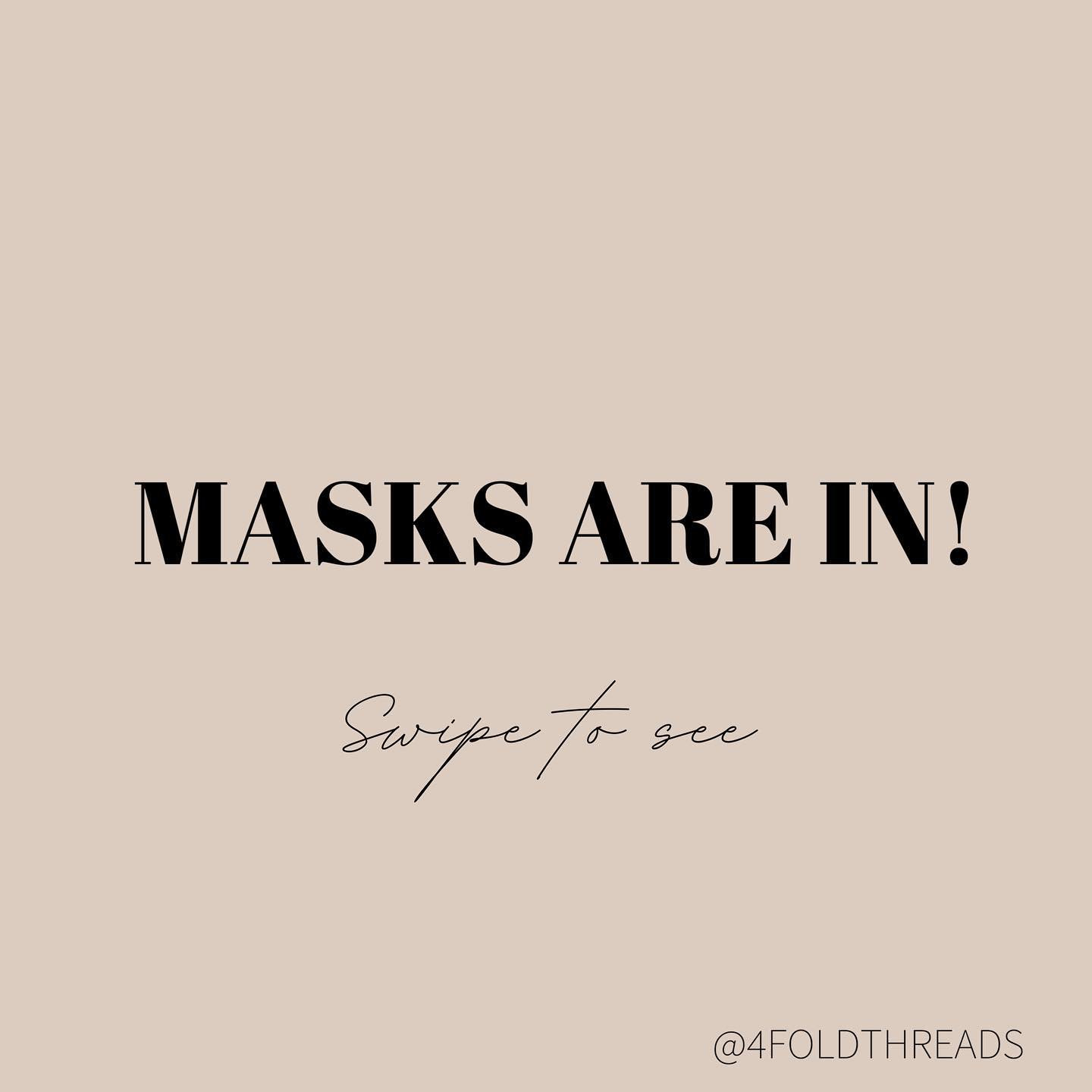 MASKS ARE IN Masks are Made with... - 4FOLD Threads & Co.