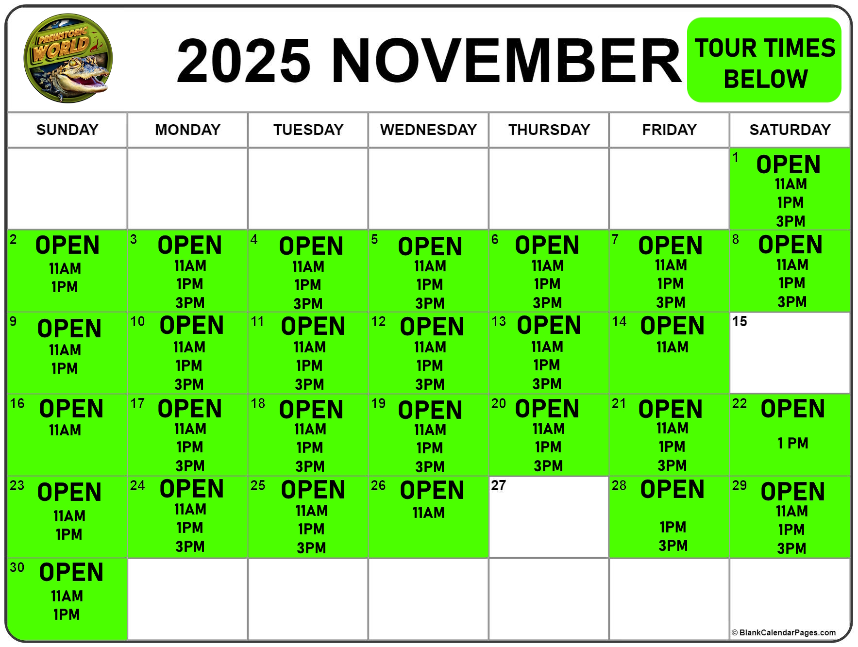 Our November calendar! I want... - REPCO's Prehistoric World | Facebook