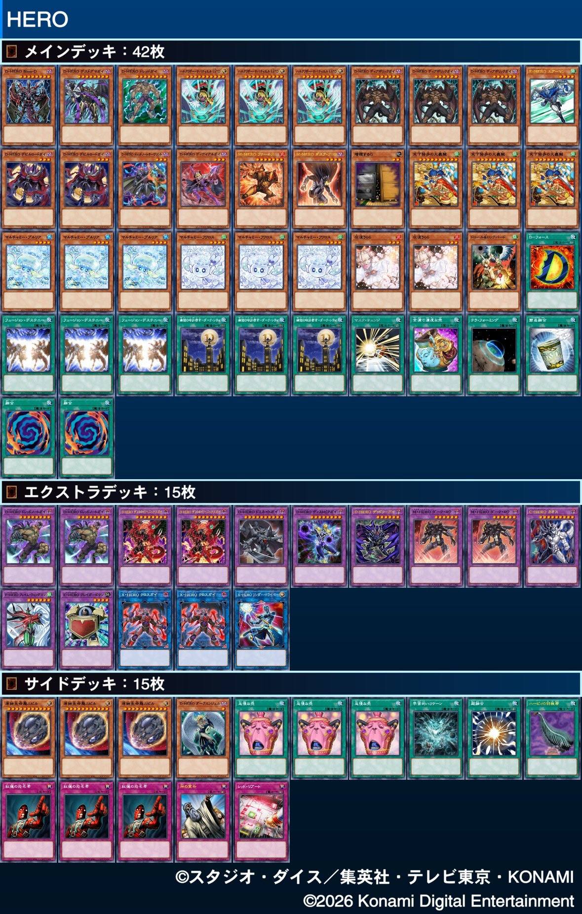 OCG Local Tournament 1st Place Destiny HERO Deck Player: はいだ