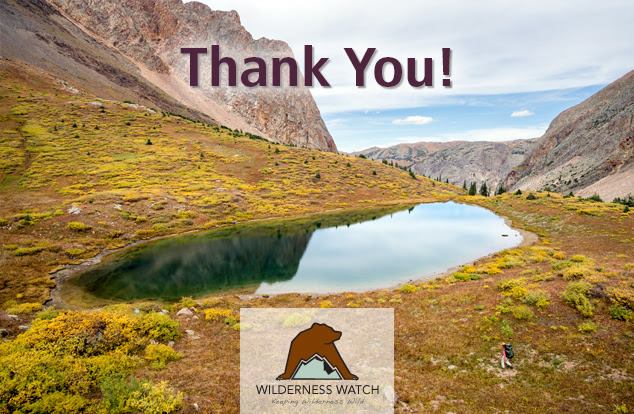 A big THANK YOU to our members and... - Wilderness Watch