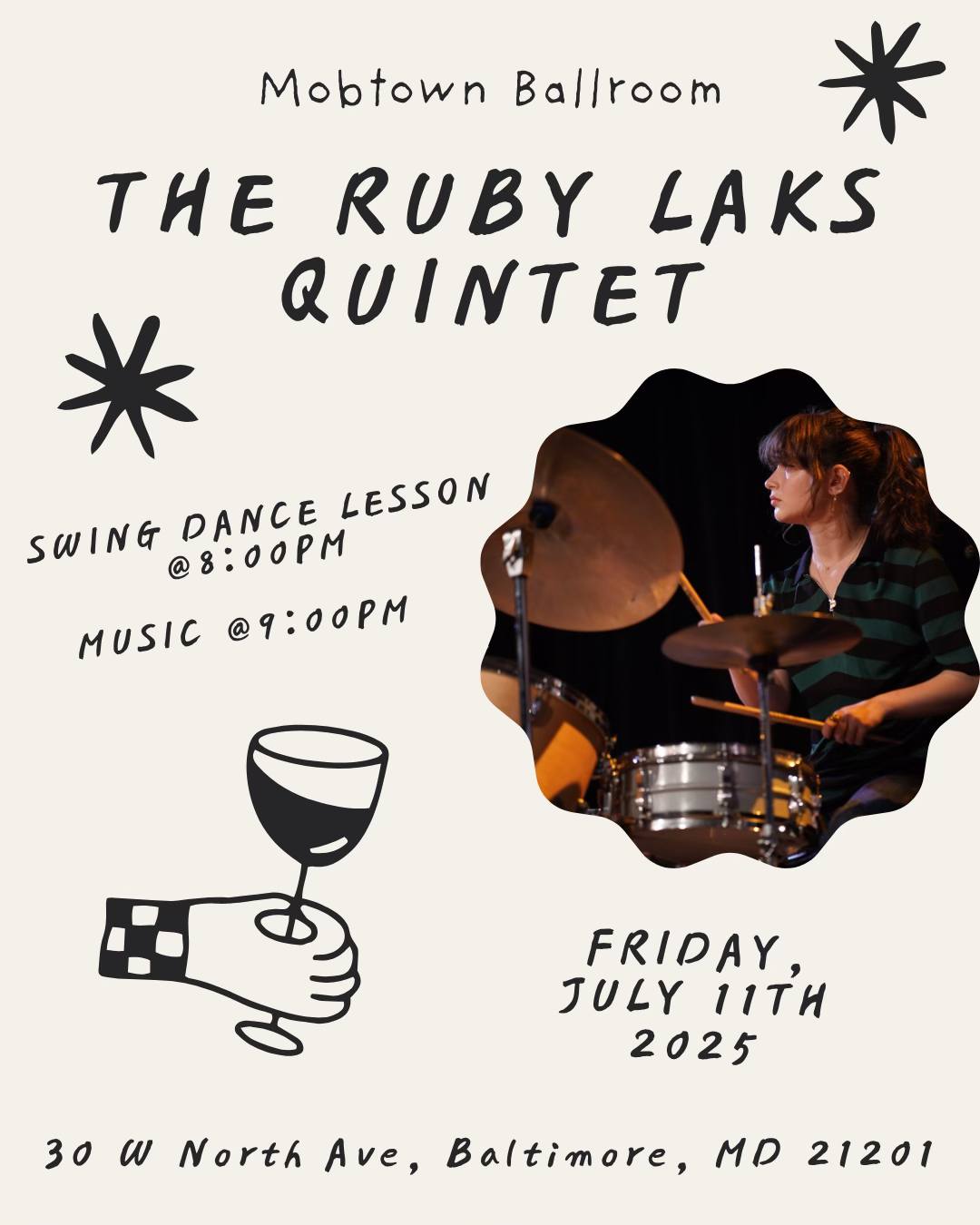 Ruby Laks Quintet Live at the Mobtown Ballroom