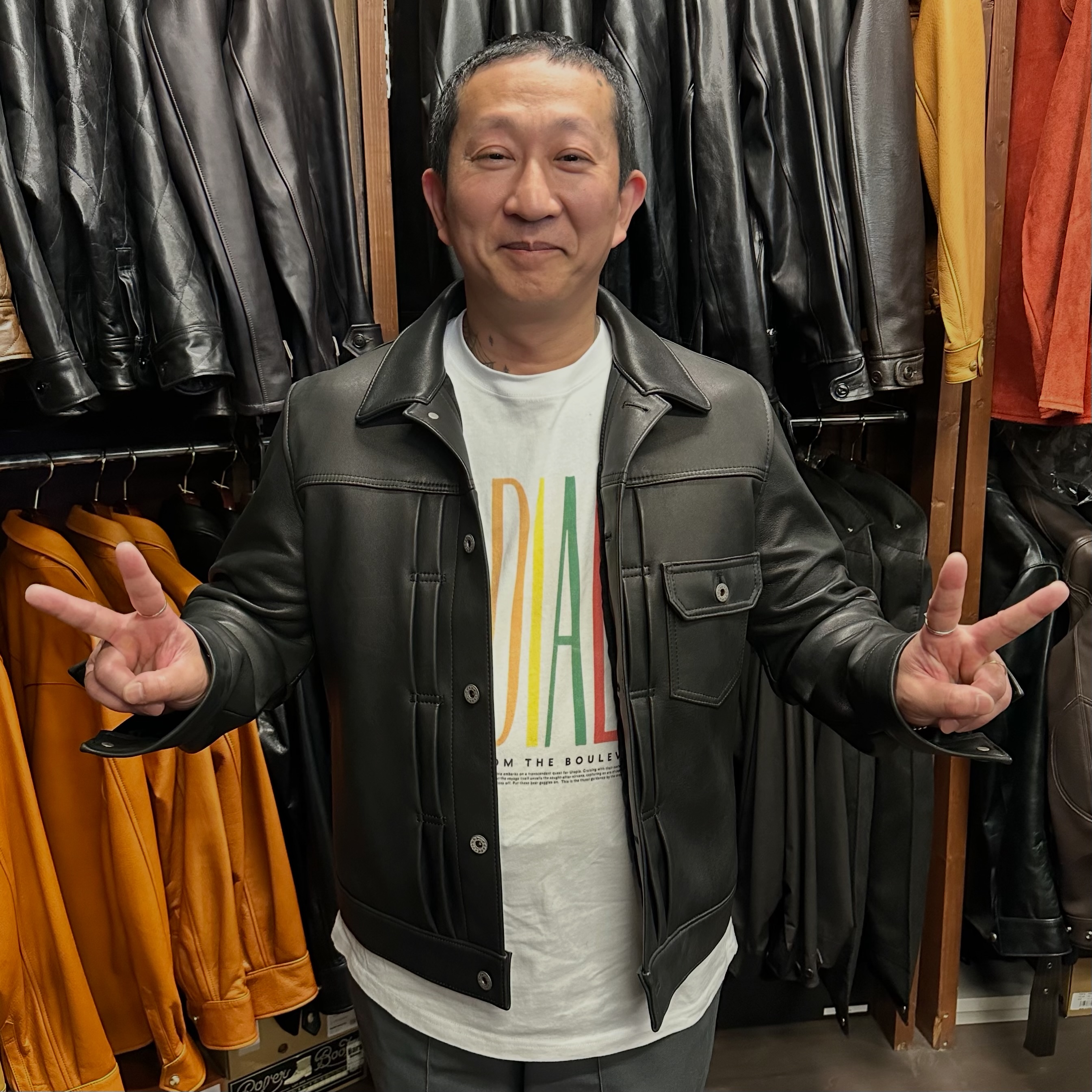 エアロレザー AERO LEATHER レザージャケットHalfbelt STF ハーフ