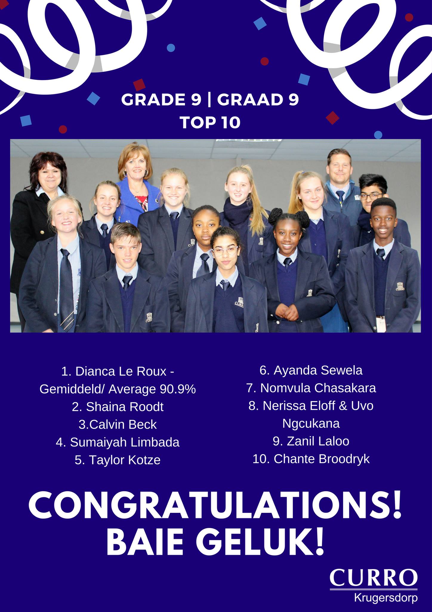 HS:Congratulations to our Grade 8 and... - Curro Krugersdorp