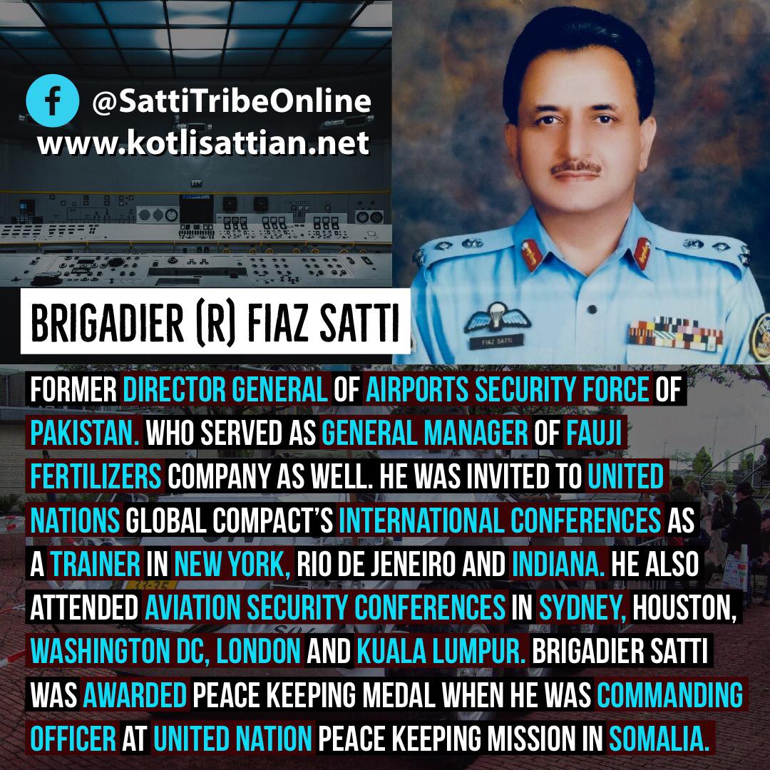 Satti - Brigadier (R) Fiaz Ahmed Satti is a former Director General of ...