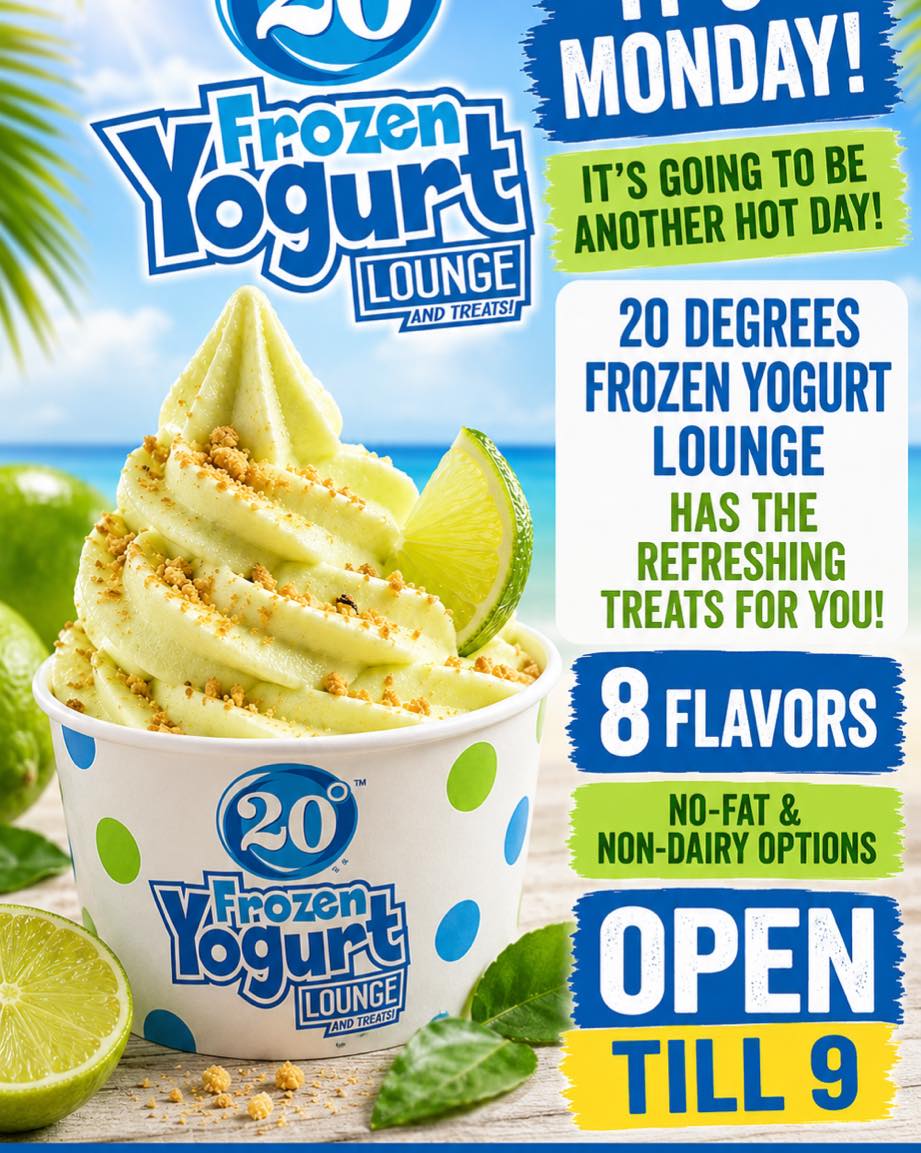 20 Degrees Frozen Yogurt Lounge | Cookeville TN