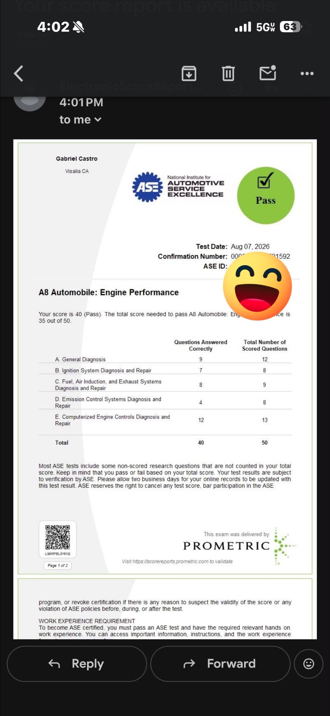 ASE Certification: Need A2 and A6 for Master Technician