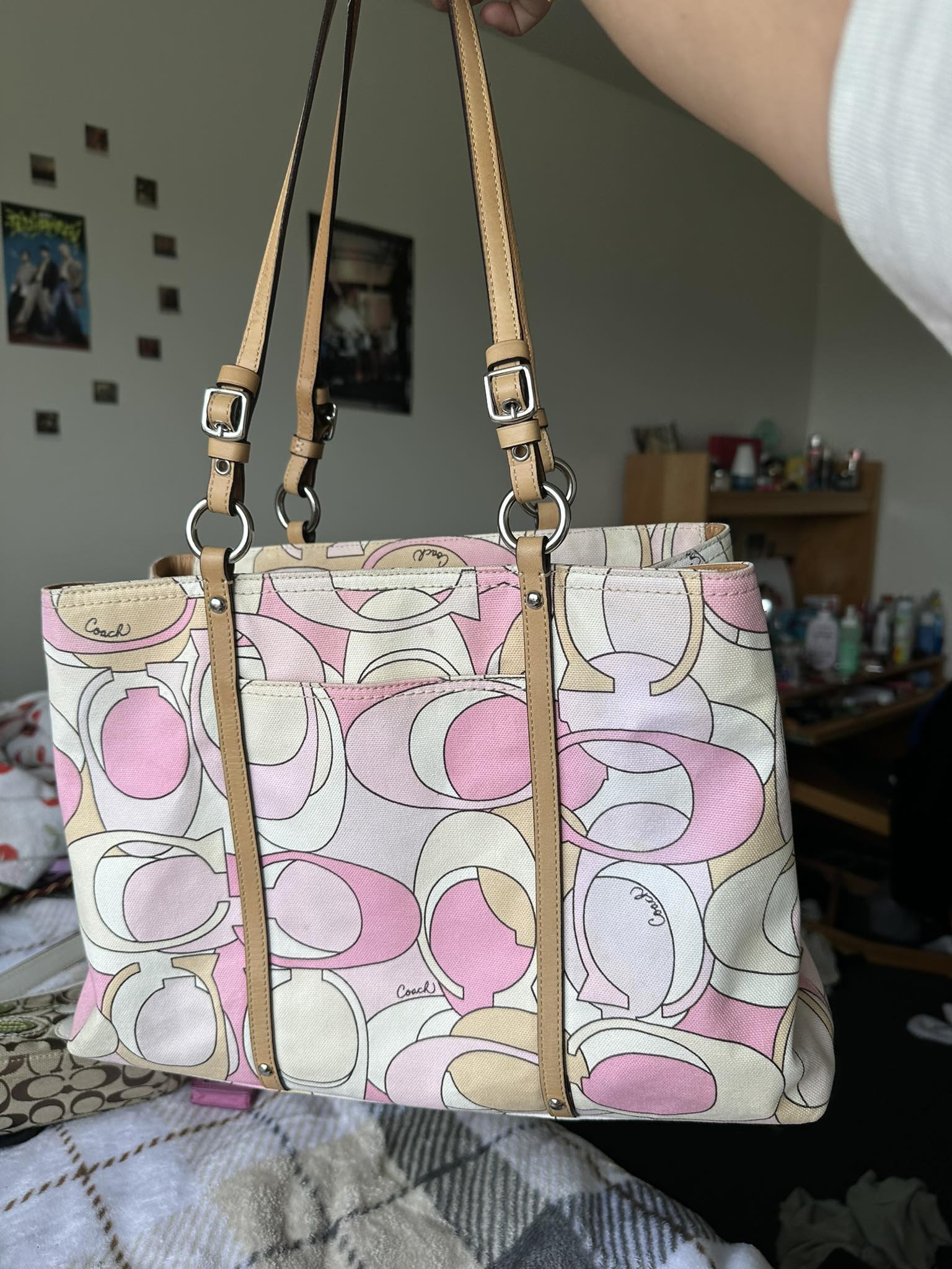 Coach Soho Pleated Signature Canvas Tote for trade