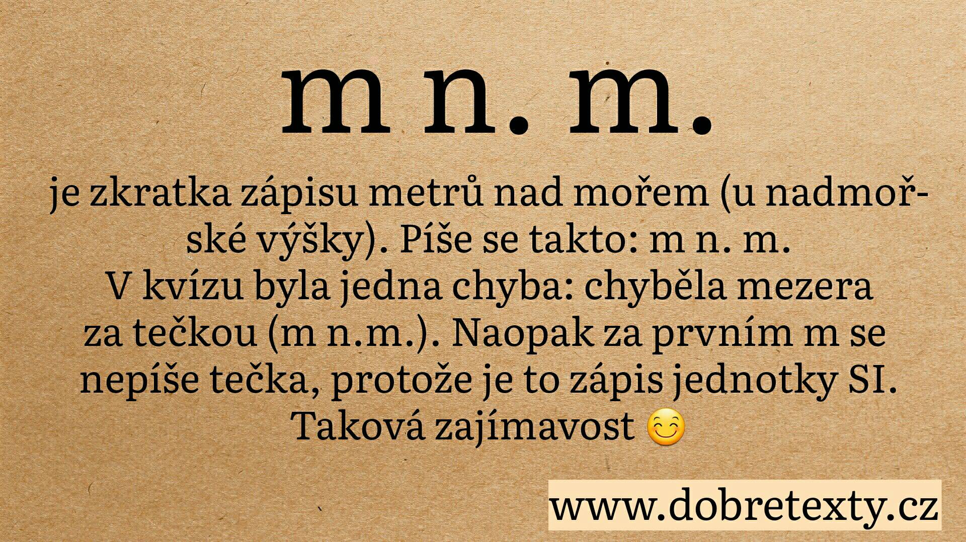 Co je zkratka m nm?