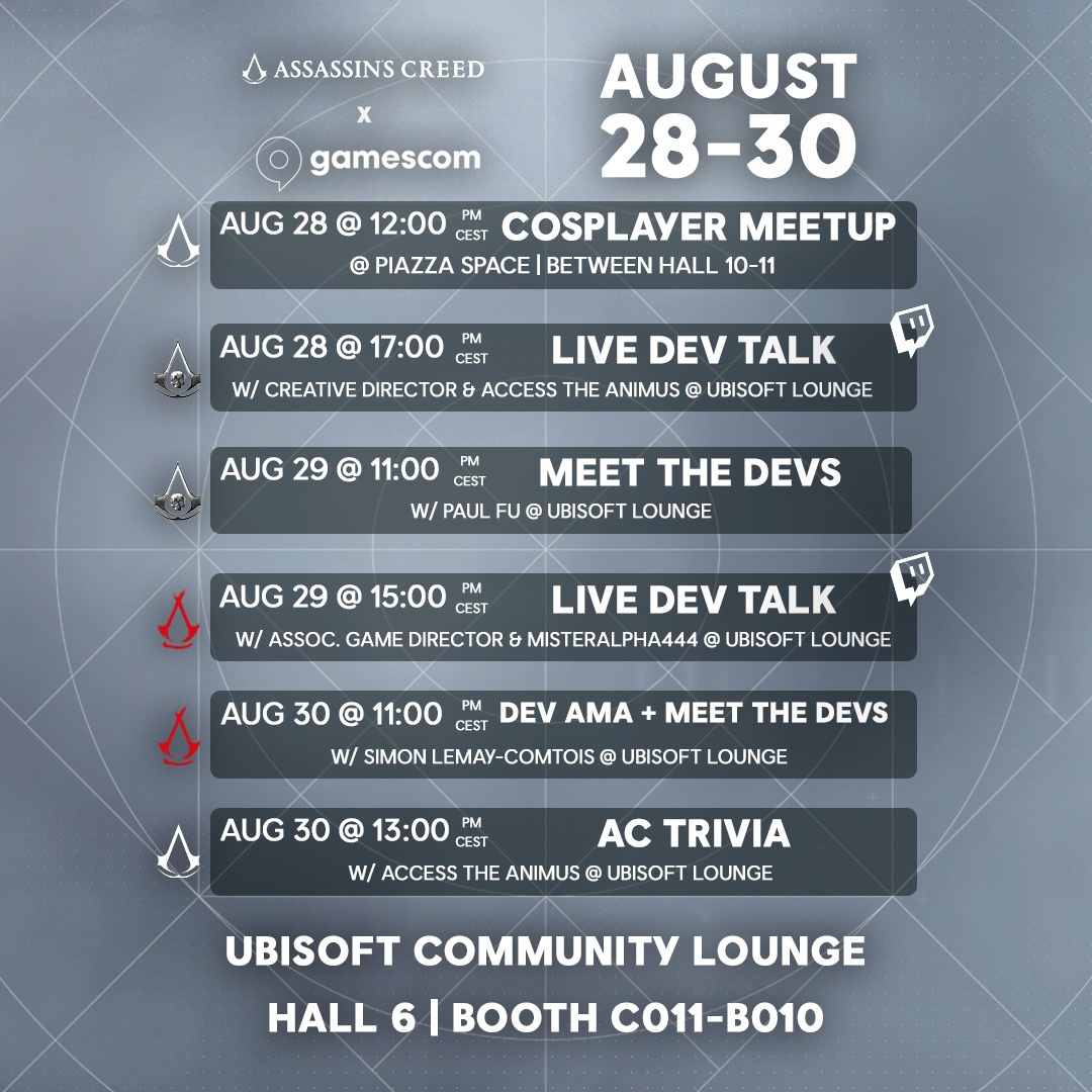 Access - The full set of Assassin's Creed activities at