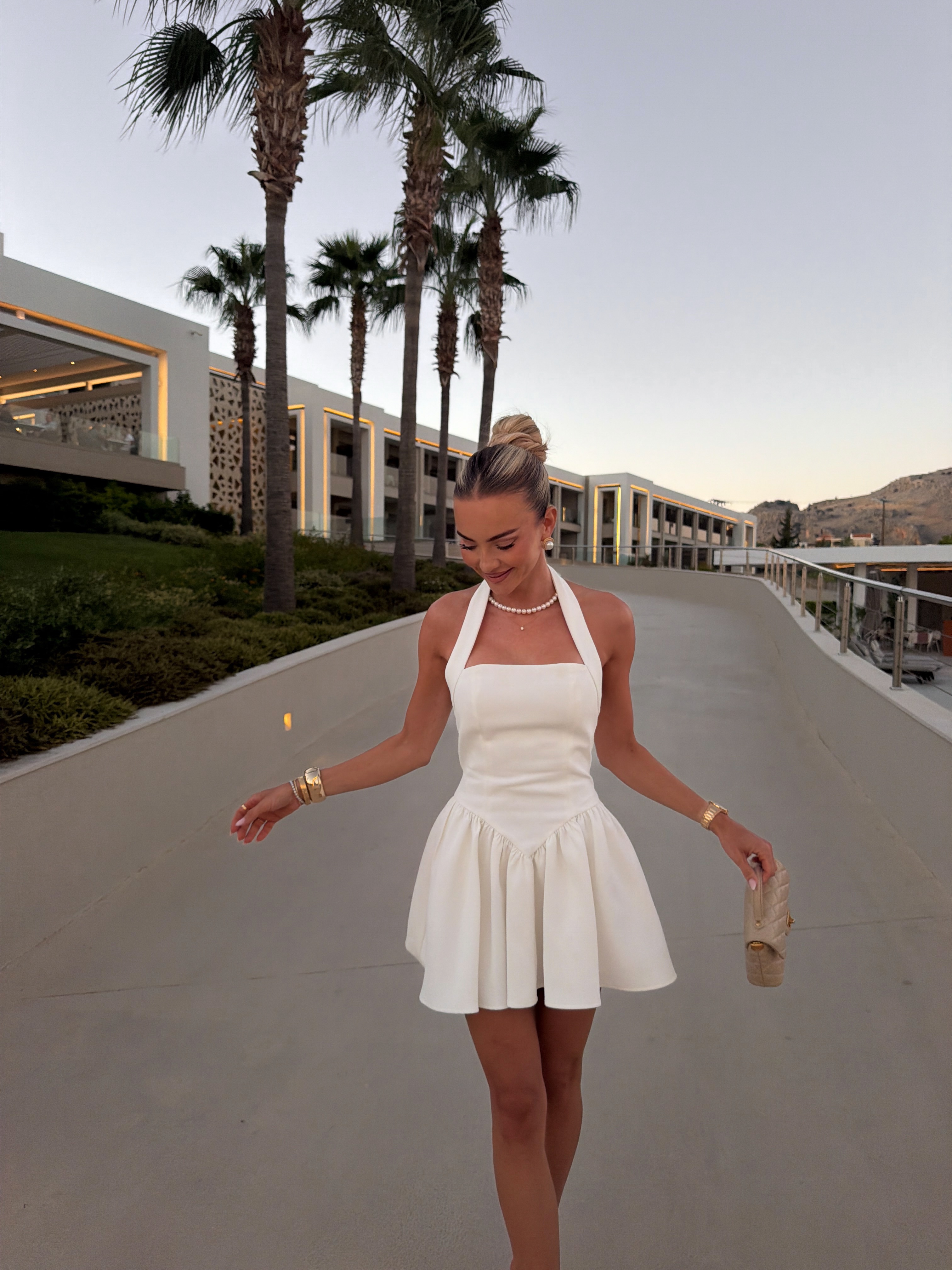greece holiday dresses White just hit different on holiday. 🤍 #greece #holidaystyle #resortwear #summerstyle #whitedress 50%offnotflash