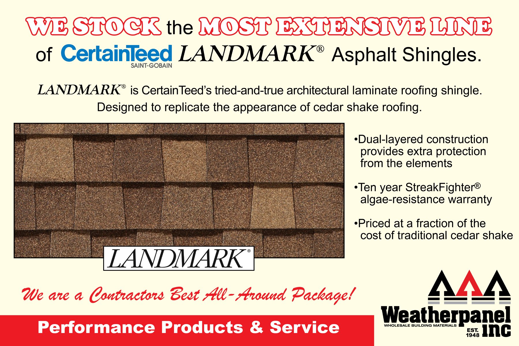 Weatherpanel - We stock the most extensive line of...