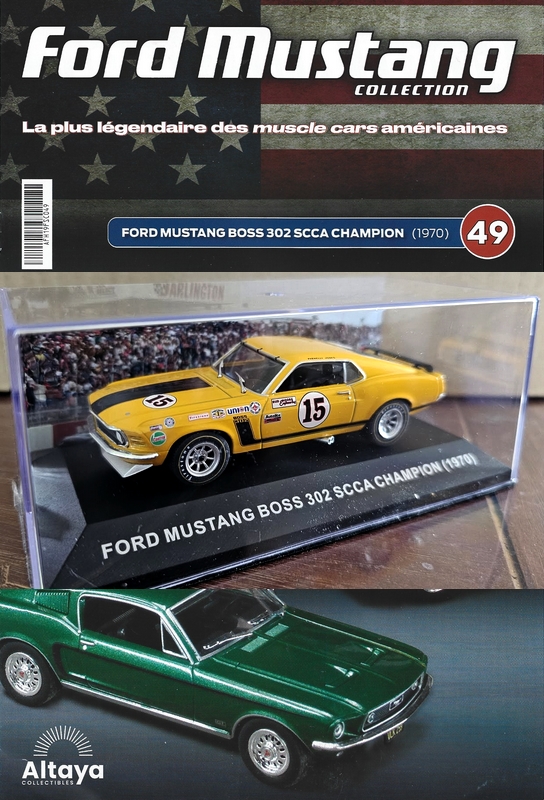 Modèle Réduit Ford Mustang Boss 429 1970 Altaya 1/43 - Neuf En Boîte Vitrine Avec Socle