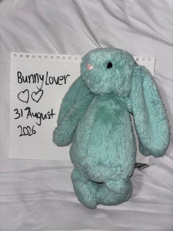 正規品　新品　 Bashful Aqua Bunny M Medium bunnies for adoption