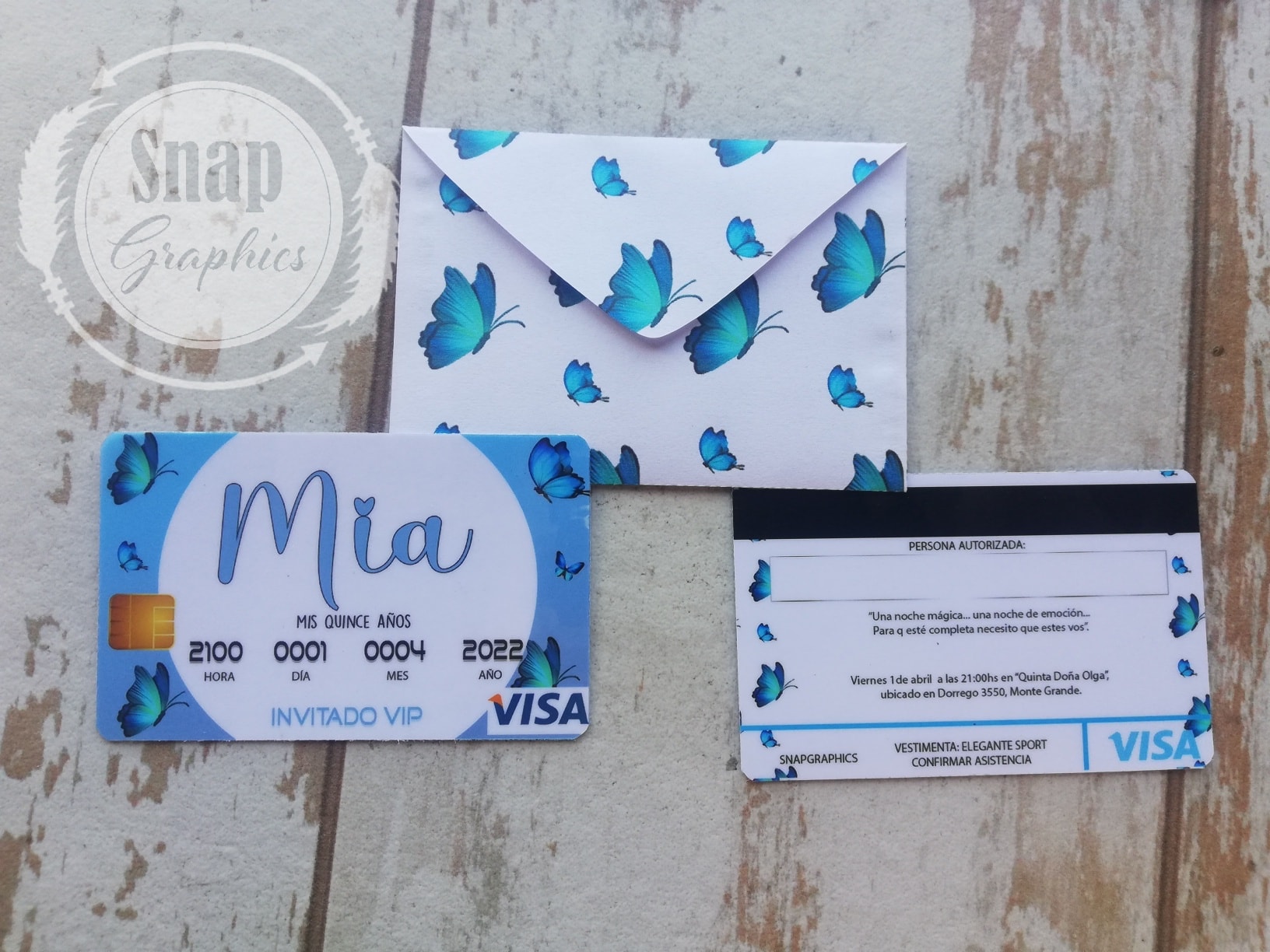 Snap Graphics - Gift card temática mariposas 🦋 🦋 . . . Ya...