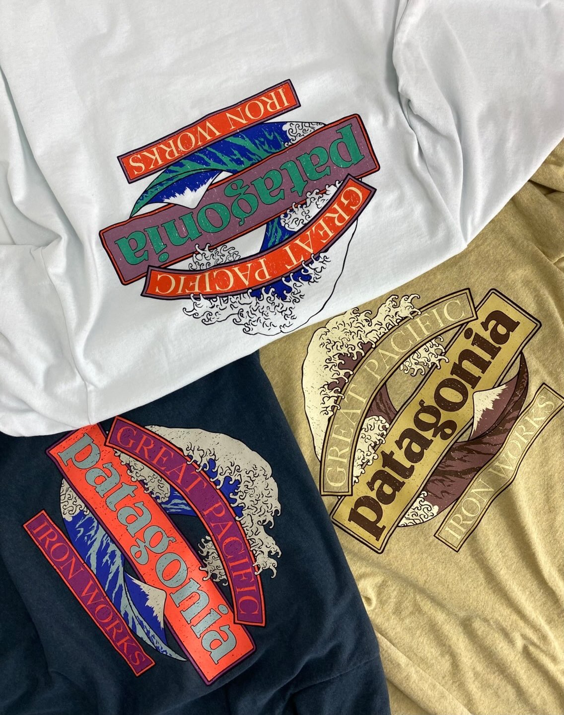 rehue(レイウェ)南米パタゴニアの彫刻*欅けやき Patagonia メンズ・ロングスリーブ・グレート・ウェーブス・レスポン