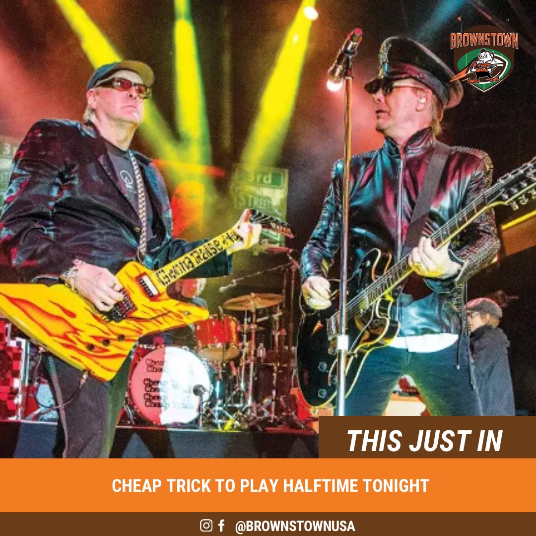 Cheap Trick to play Browns Steelers halftime show