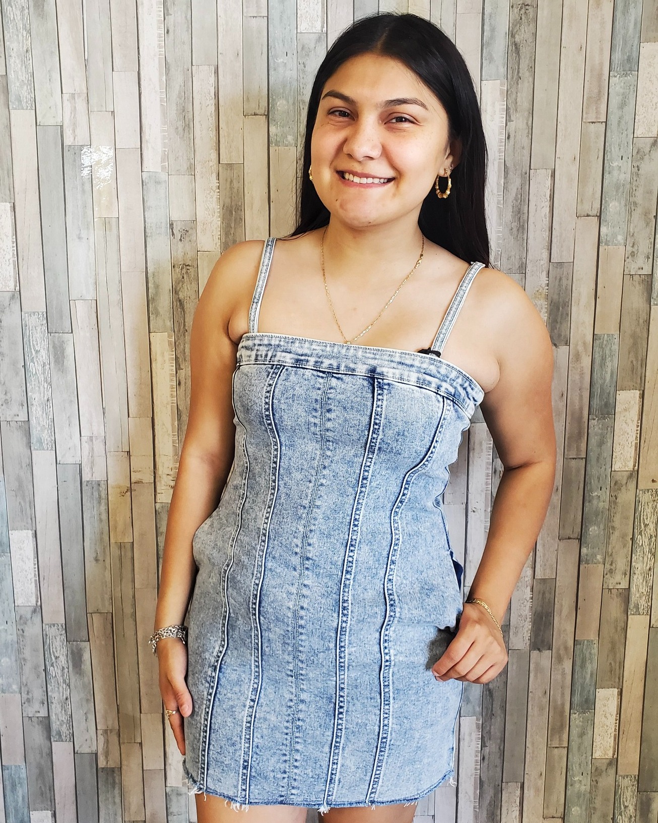 denim dresses with pockets Structured Dress YGroup_colourway-delmar suitable for various body DENIM WRAP SHIRT DRESS Style:Dress with Stockings and Gloves
