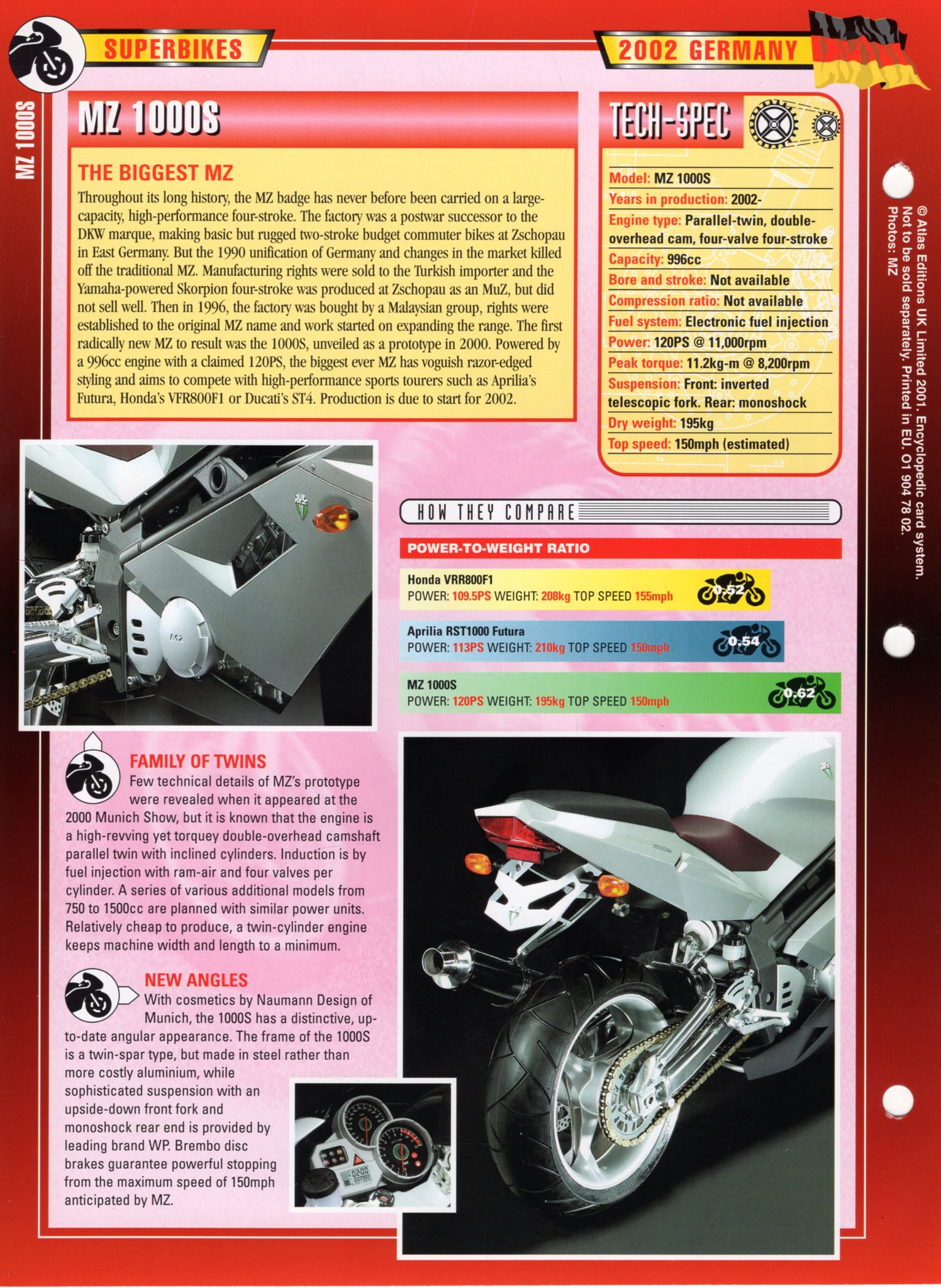 2002 MZ 1000S - Parallel Twin Four Stroke 996cc (Germany)