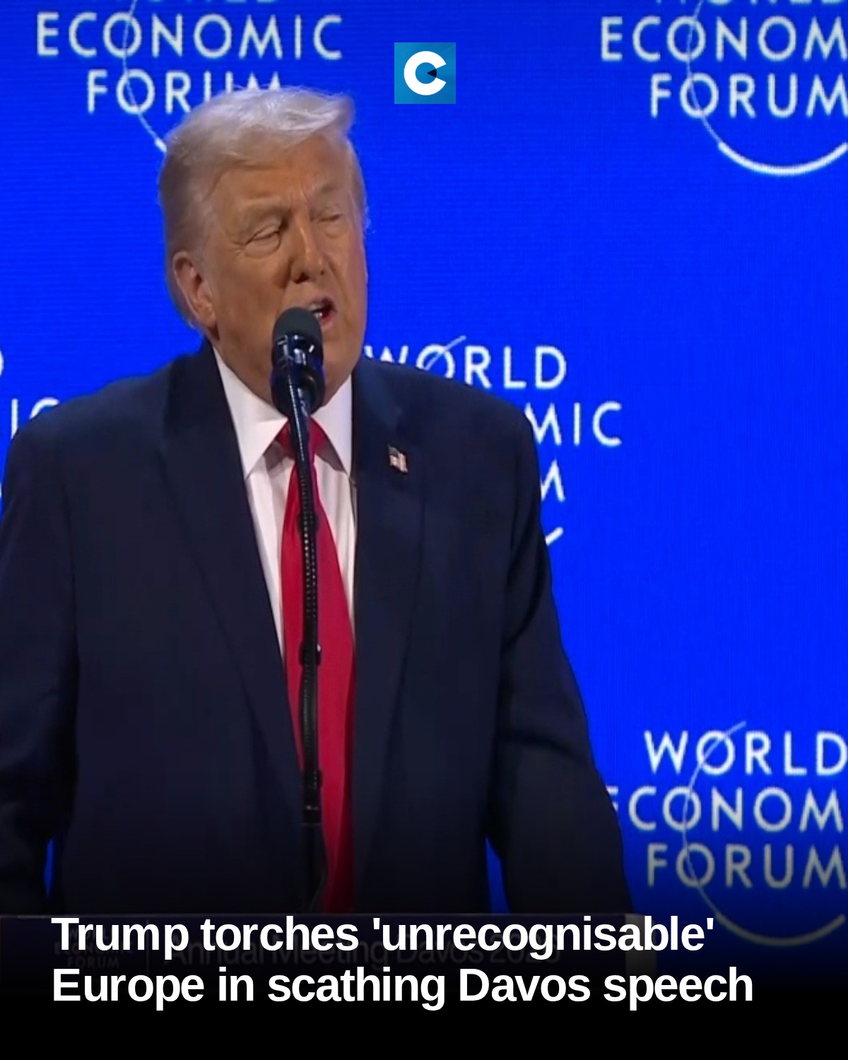 City - President Donald Trump took to the stage in Davos and gave a ...