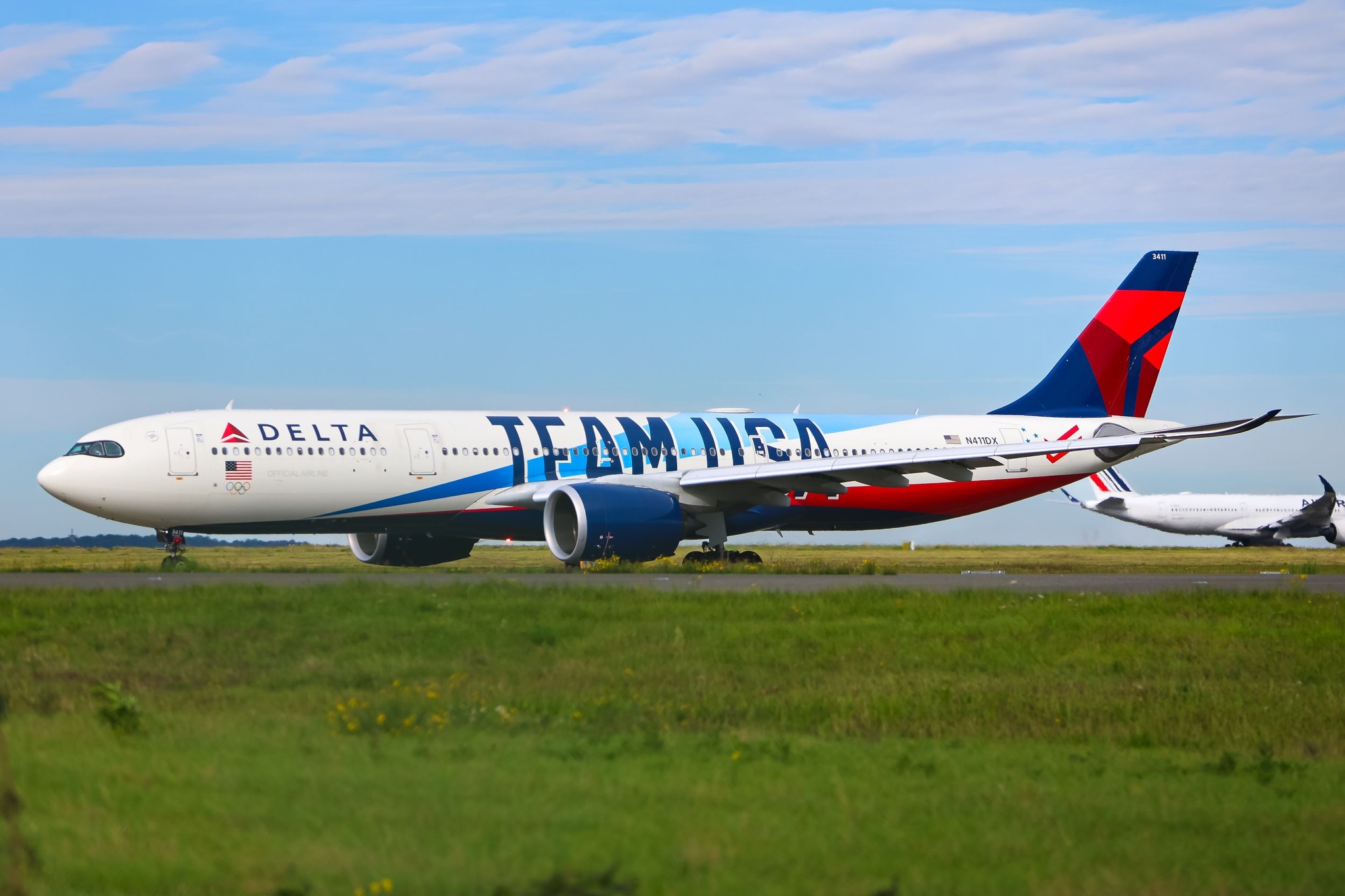 Delta Air Lines' A330-900neo (N411DX) with Team USA Livery is