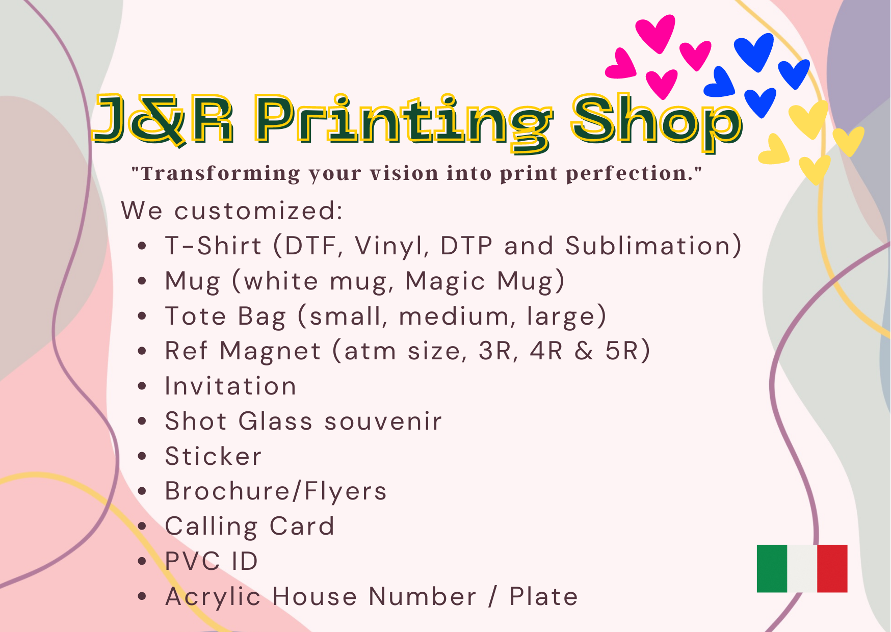 J&R Printing Online Shop | Bulacan