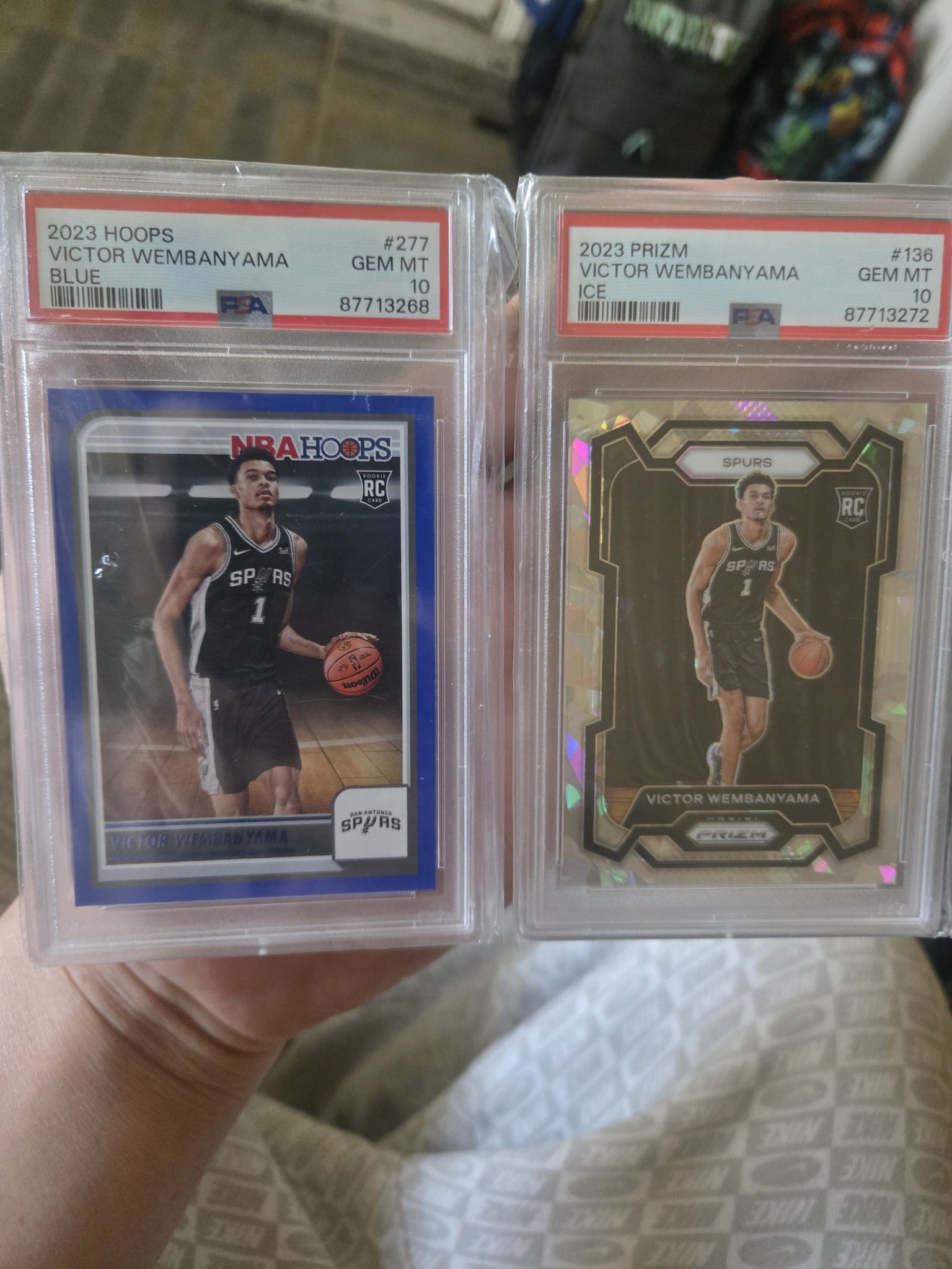 Rare Victor Wembanyama basketball cards in PSA 10 condition