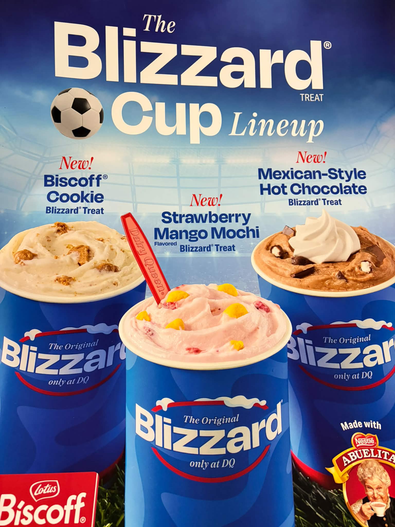 Dairy Queen's new Blizzard flavors for the soccer tournament