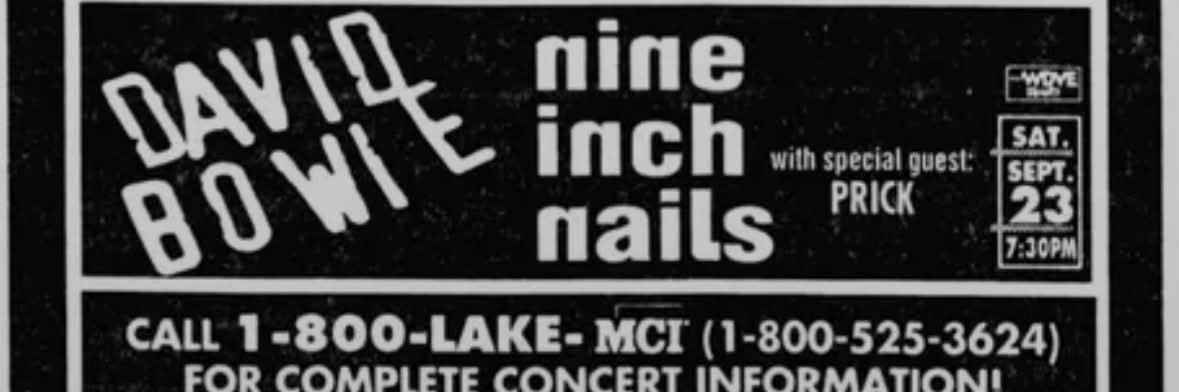 David Bowie and Nine Inch Nails concert on September 23, 1995