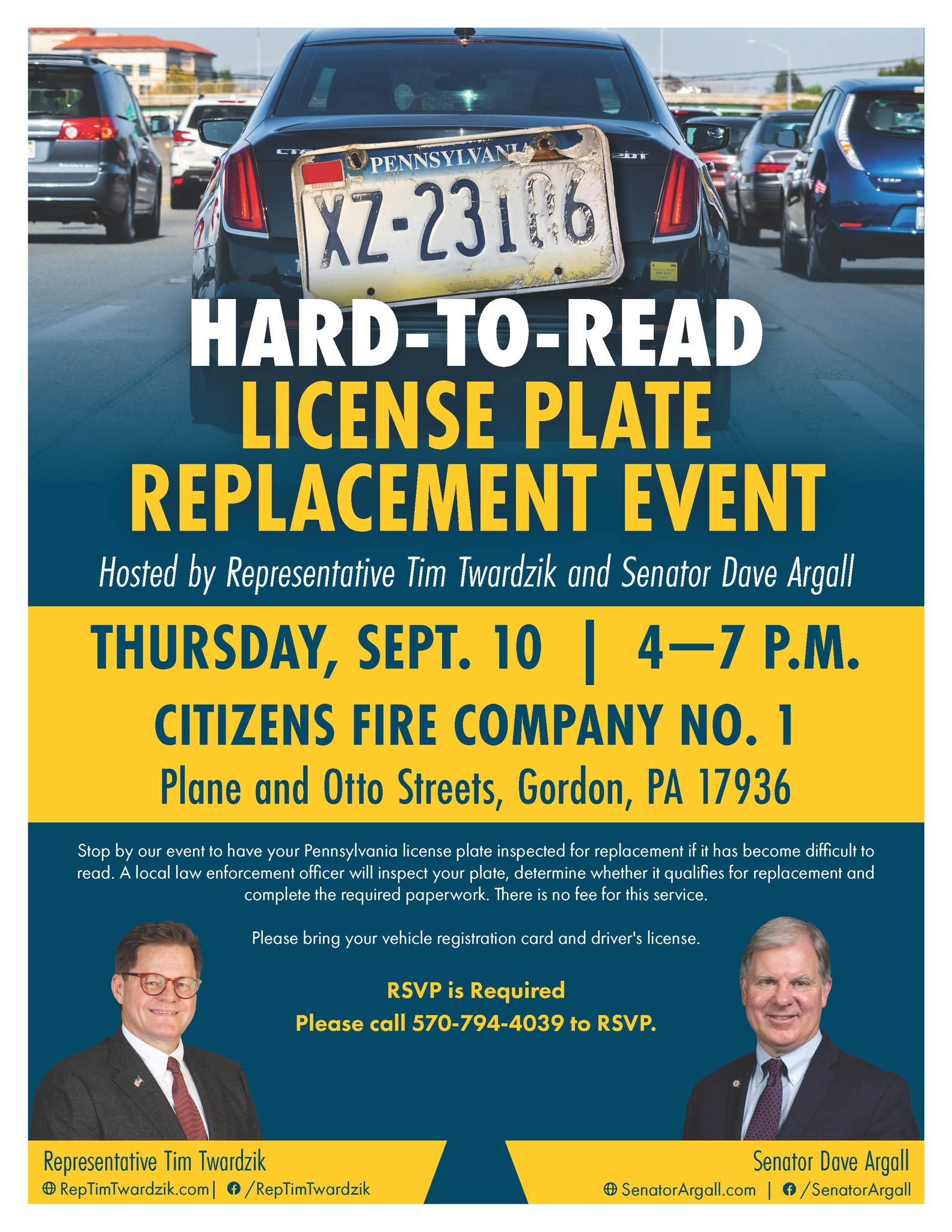 Replace hard-to-read Pennsylvania license plates for free in