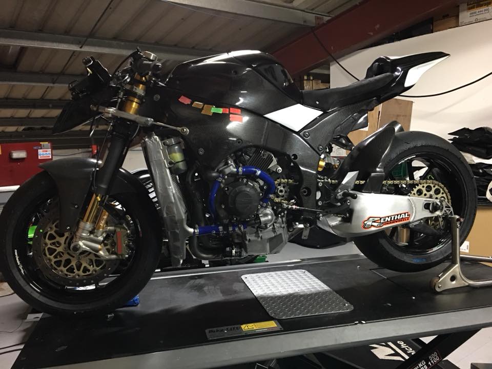 One of our supported riders Kawasaki ZX6R leaving the Power house
